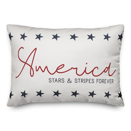 America Stars &#x26; Stripes Forever Throw Pillow